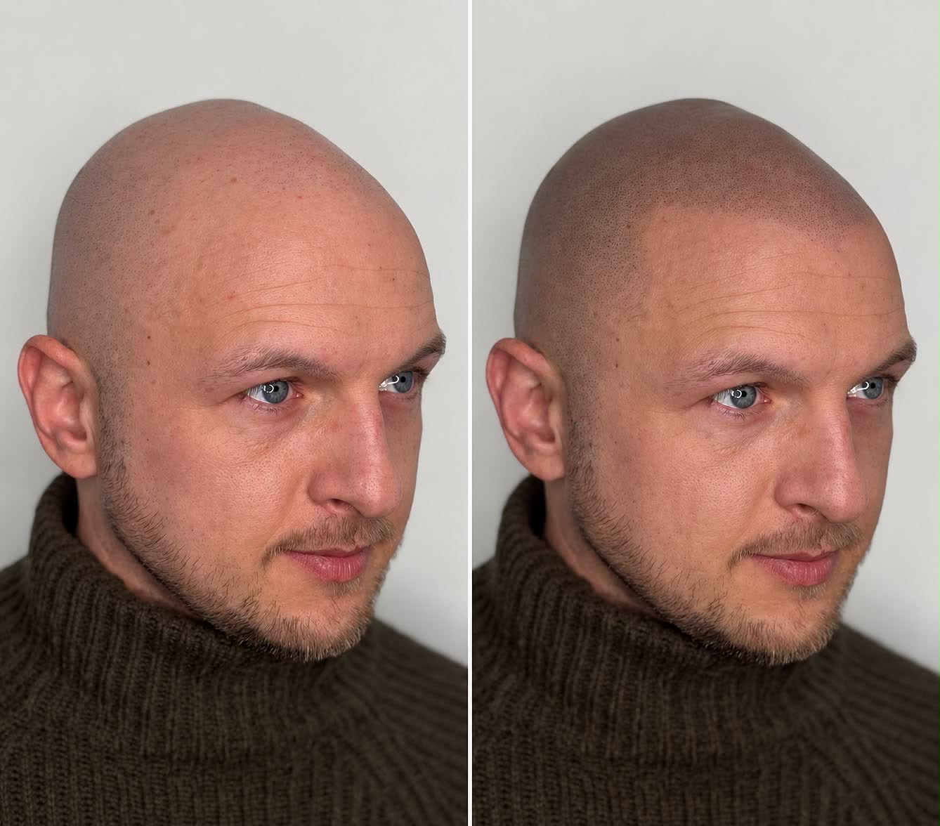 Haarpigmentierung Shaved Look vorher nachher in Oelde